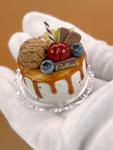 Load image into Gallery viewer, Cookies cake set: Dollhouse Food, Tiny Chocolate Mint Cakes
