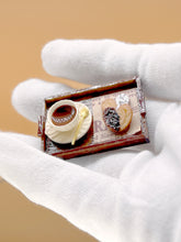 Load image into Gallery viewer, Dollhouse Tiny food, Tiny tea set with tray, miniature food
