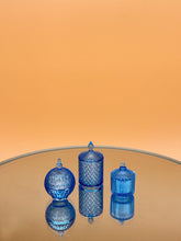 Load image into Gallery viewer, Mini retro glass containers set, mini candy jar bottle - Blue
