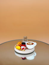 Load image into Gallery viewer, Tea set 1: Dollhouse food, tiny coffee, roll bread, mini jam, miniature toy food
