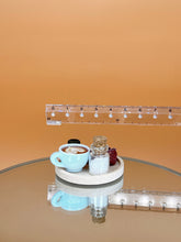 Load image into Gallery viewer, Tea set 2: Dollhouse food, tiny coffee bread, mini jam, miniature toy food
