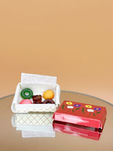 Load image into Gallery viewer, Dollhouse, Miniature Japan cake box, Tiny Japanese snack gift box - floral
