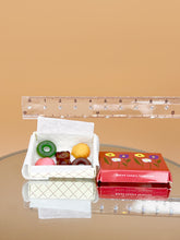 Load image into Gallery viewer, Dollhouse, Miniature Japan cake box, Tiny Japanese snack gift box - floral
