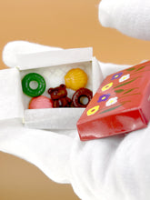 Load image into Gallery viewer, Dollhouse, Miniature Japan cake box, Tiny Japanese snack gift box - floral
