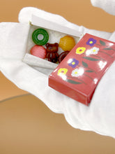 Load image into Gallery viewer, Dollhouse, Miniature Japan cake box, Tiny Japanese snack gift box - floral
