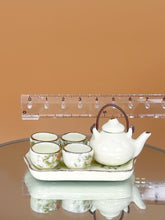Load image into Gallery viewer, Dollhouse tea set, Tiny teapot, cup. Miniature Porcelain Tea Set - Floral
