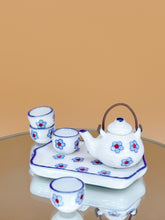 Load image into Gallery viewer, Dollhouse tea set, Tiny teapot, cup. Miniature Porcelain Tea Set
