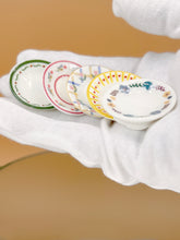 Load image into Gallery viewer, Dollhouse plate (Set of 5), Retro style plates
