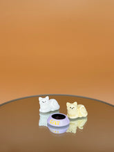 Load image into Gallery viewer, Cat set: Dollhouse pet, miniature cat &amp; food
