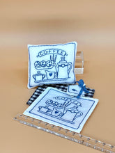 Load image into Gallery viewer, Dollhouse embroidery cushion, Towel Napkin and Placemat set - Coffee
