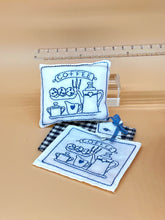 Load image into Gallery viewer, Dollhouse embroidery cushion, Towel Napkin and Placemat set - Coffee

