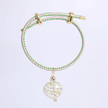Load image into Gallery viewer, Heart String Bracelet - Pink &amp; Green
