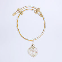 Load image into Gallery viewer, Heart String Bracelet - Gold and Blue
