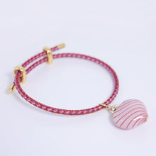 Load image into Gallery viewer, Heart String Bracelet - Red and Purple
