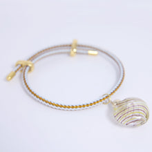 Load image into Gallery viewer, Heart String Bracelet - Gold and Blue
