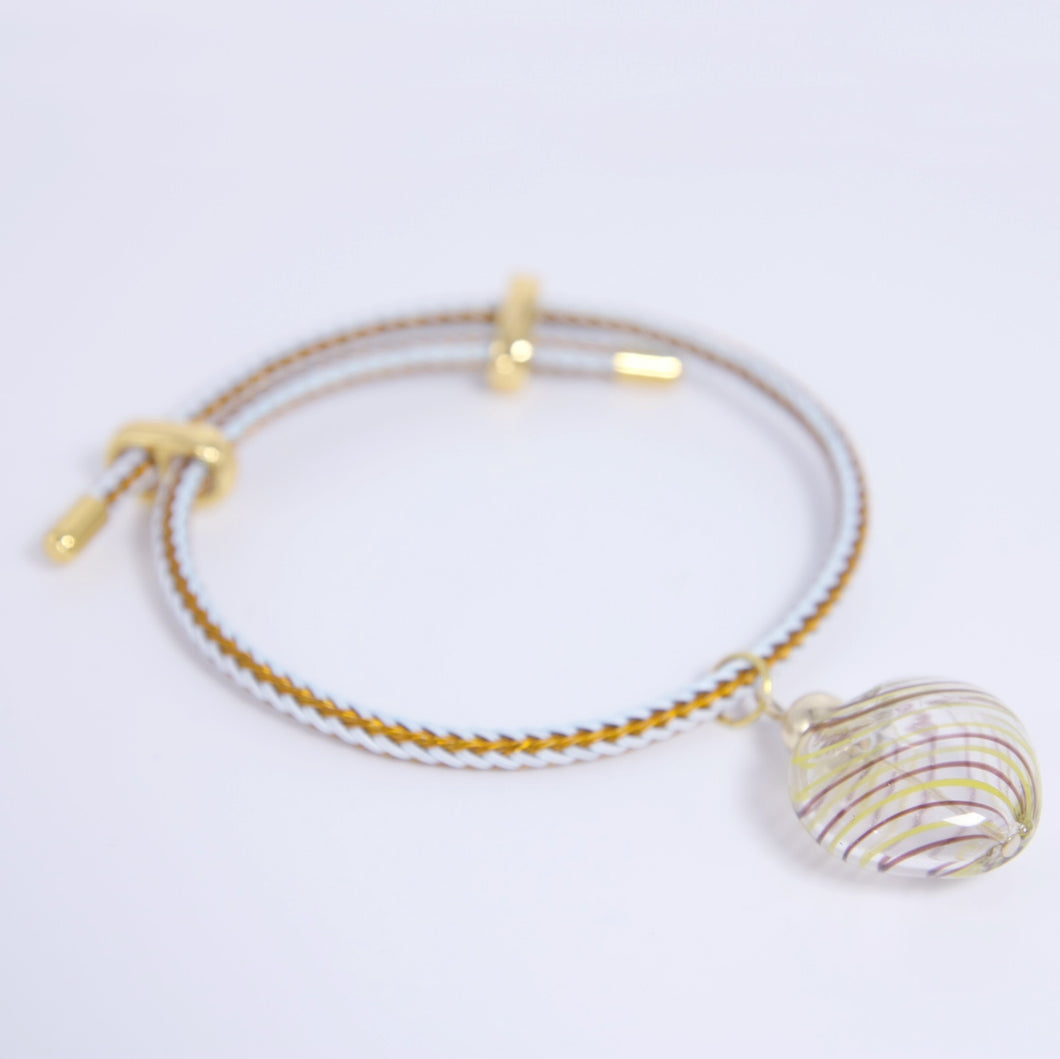 Heart String Bracelet - Gold and Blue