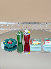 Load image into Gallery viewer, Dollhouse drink, Christmas plate, Xmas coffee set
