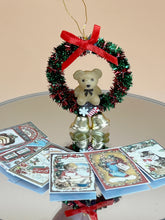 Load image into Gallery viewer, Christmas wreath set: Dollhouse Christmas wreath and card
