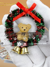 Load image into Gallery viewer, Christmas wreath set: Dollhouse Christmas wreath and card
