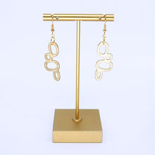 Load image into Gallery viewer, Gold geometric drop earrings
