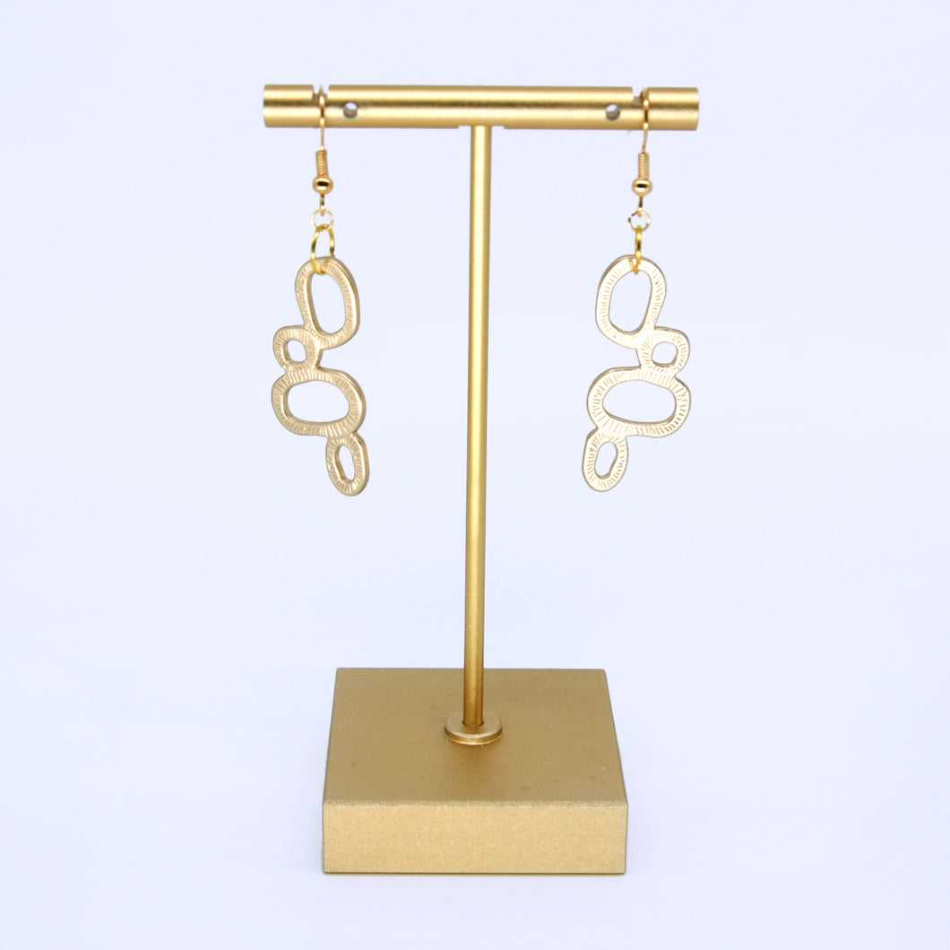 Gold geometric drop earrings