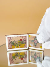 Load image into Gallery viewer, Miniature, Dollhouse stained glass window decor
