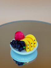 Load image into Gallery viewer, Fruits plate 1 - black grape: Miniature, Dollhouse Tiny Food Decoration
