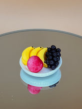 Load image into Gallery viewer, Fruits plate 1 - black grape: Miniature, Dollhouse Tiny Food Decoration
