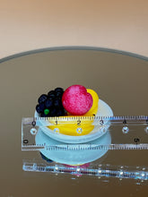 Load image into Gallery viewer, Fruits plate 1 - black grape: Miniature, Dollhouse Tiny Food Decoration
