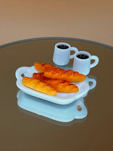 Load image into Gallery viewer, Bread and coffee set: Miniature, Dollhouse Decoration
