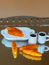 Load image into Gallery viewer, Bread and coffee set: Miniature, Dollhouse Decoration
