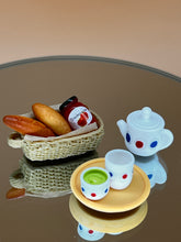 Load image into Gallery viewer, Basket Bread and Tea set: Miniature, Dollhouse Decoration
