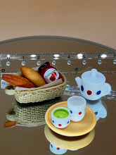 Load image into Gallery viewer, Basket Bread and Tea set: Miniature, Dollhouse Decoration
