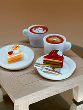 Load image into Gallery viewer, Cake &amp; coffee set 1: Miniature, Dollhouse Decoration

