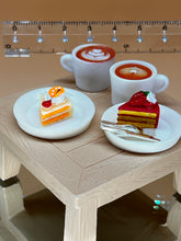 Load image into Gallery viewer, Cake &amp; coffee set 1: Miniature, Dollhouse Decoration
