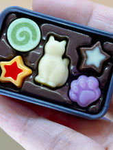Load image into Gallery viewer, Miniature tin box chocolate, cookies &amp; biscuits, Kawaii Japan miniature, Tiny iron box - cat
