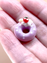 Load image into Gallery viewer, Miniature Doughnut &amp; Drink: Dollhouse Fast Food - Purple
