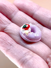 Load image into Gallery viewer, Miniature Doughnut &amp; Drink: Dollhouse Fast Food - Purple

