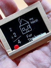 Load image into Gallery viewer, Miniature Chalkboard with Easel: Dollhouse Blackboard
