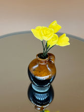 Load image into Gallery viewer, Miniature Pottery Flower &amp; Pot: Tiny Dollhouse Décor - Brown

