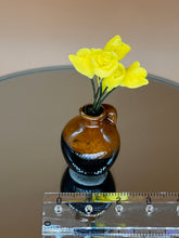 Load image into Gallery viewer, Miniature Pottery Flower &amp; Pot: Tiny Dollhouse Décor - Brown
