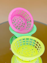 Load image into Gallery viewer, Circle baskets set: Miniature Neon Plastic Baskets
