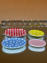Load image into Gallery viewer, Colourful plates set: Dollhouse Kitchenware, Tiny Vintage Plates
