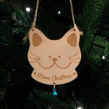 Load image into Gallery viewer, Cat with Christmas bell ornament (Set of 3)
