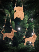 Load image into Gallery viewer, Dog with Christmas bell ornament (Set of 3)

