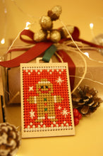 Load image into Gallery viewer, Cross Stitch DIY Kit – Gingerbread Man set of 3
