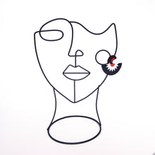Load image into Gallery viewer, B/W laser cut acrylic earrings
