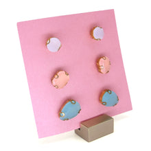 Load image into Gallery viewer, Magic rock stud earrings 03 (set of 3)
