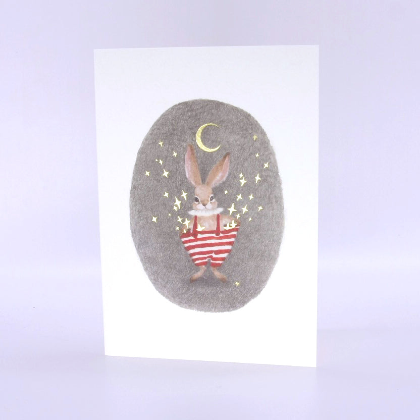 DOUilus card - rabbit under the moon