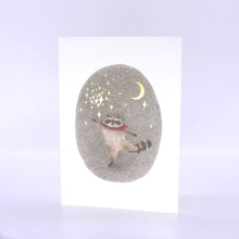 Load image into Gallery viewer, DOUilus card - Bake-danuki under the moon

